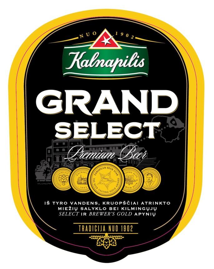 Prekės ženklas: Kalnapilis GRAND SELECT Premium Beer